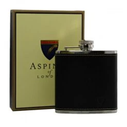 Aspinal Classic Leather Hip Flask 5oz