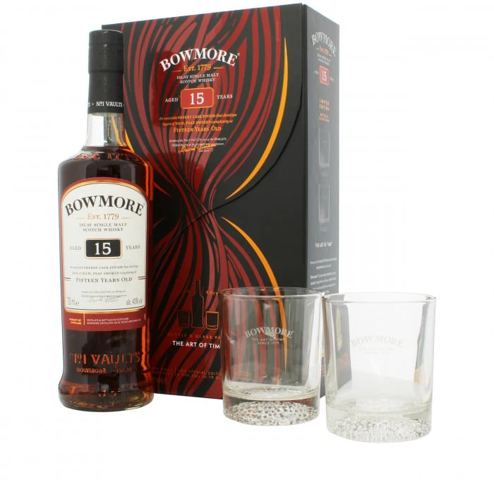 Bowmore 15 Year Old Glass Gift Set 3 Bowmore 15 Year Old Glass Gift Set
