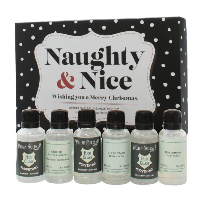 Naughty & Nice Christmas Gin Gift Set - Black 3 Naughty & Nice Christmas Gin Gift Set - Black