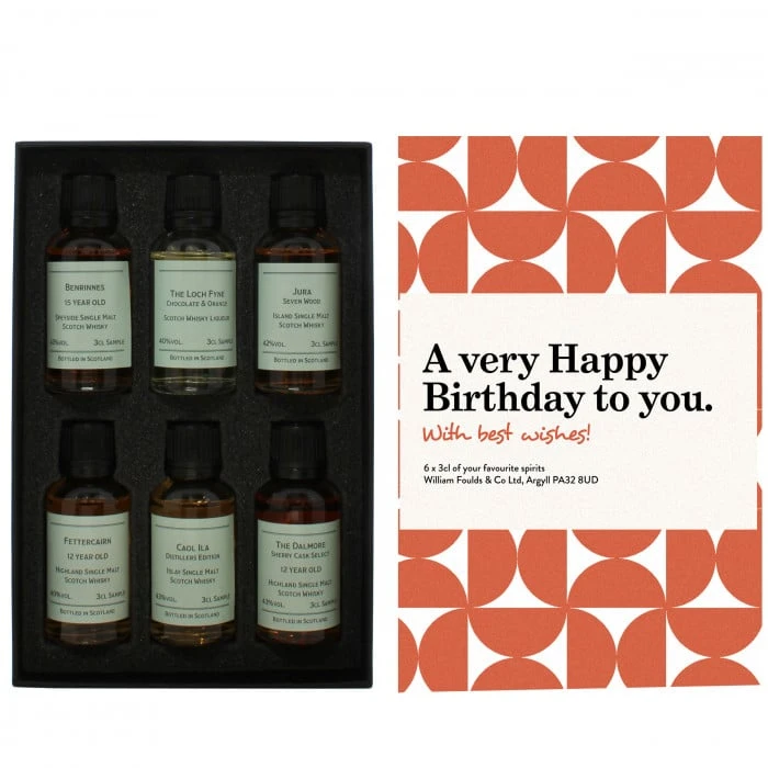 Happy Birthday Best Wishes Orange 6x3cl Whisky Gift Pack 4 Happy Birthday Best Wishes Orange 6x3cl Whisky Gift Pack - Image 2