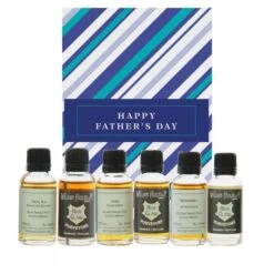 Happy Father's Day Blue Diagonals 6x3cl Whisky Gift Pack