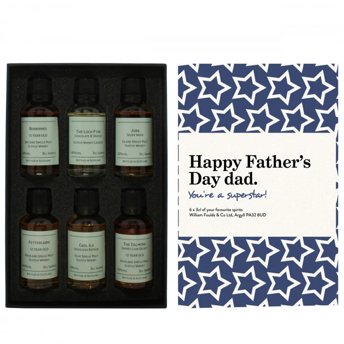 Happy Father's Day You're A Superstar Blue 6x3cl Whisky Gift Pack 4 Happy Father's Day You're A Superstar Blue 6x3cl Whisky Gift Pack - Image 2