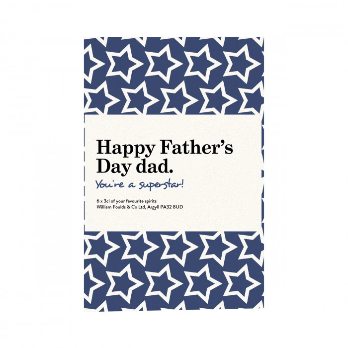 Happy Father's Day You're A Superstar Blue 6x3cl Whisky Gift Pack 5 Happy Father's Day You're A Superstar Blue 6x3cl Whisky Gift Pack - Image 3
