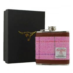Harris Tweed Hip Flask (6oz) - Pink