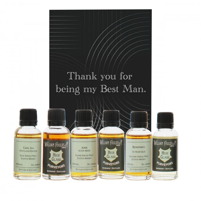 Thanks For Being My Best Man White & Black 6x3cl Whisky Pack